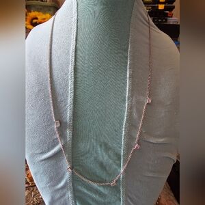 Elegant Silver Necklace with Square Accents